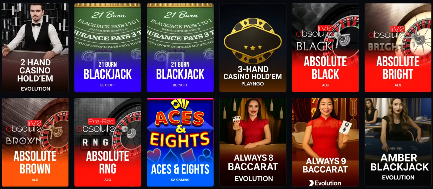 Betmakerz Casino Tafelspellen
